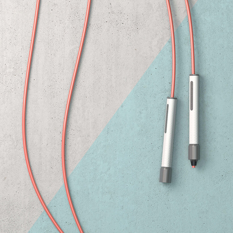 Freestyle Rope White Handles / Coral Rope