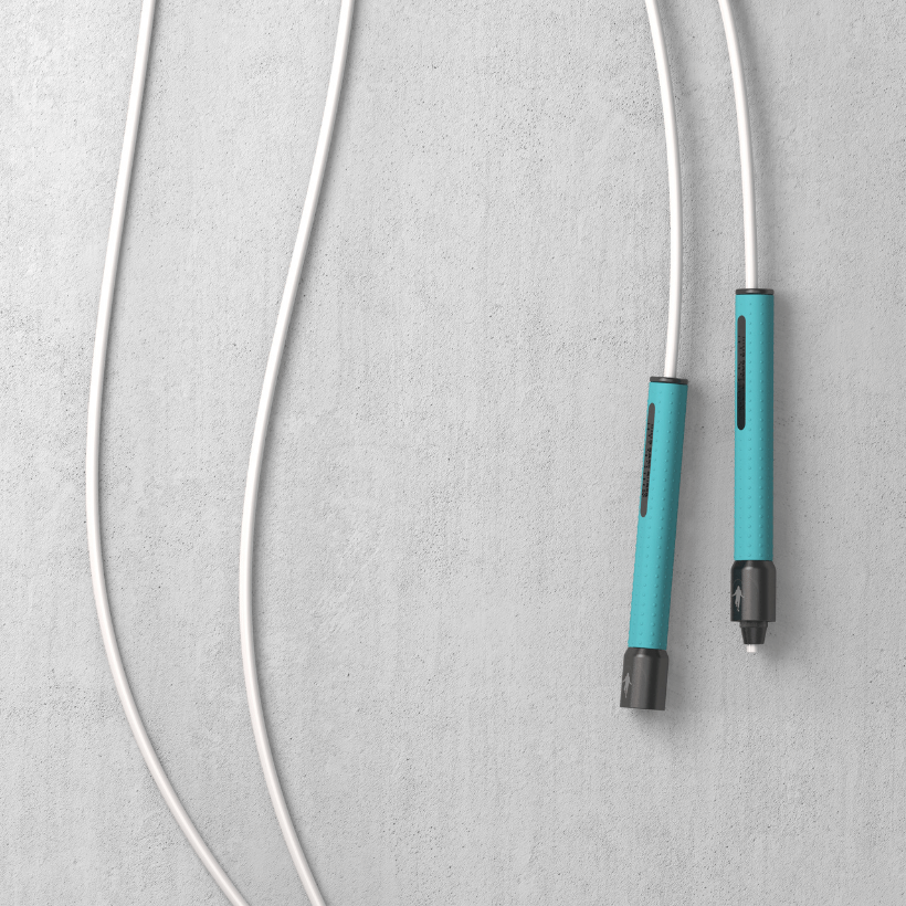Freestyle Rope Teal Handles / White Rope