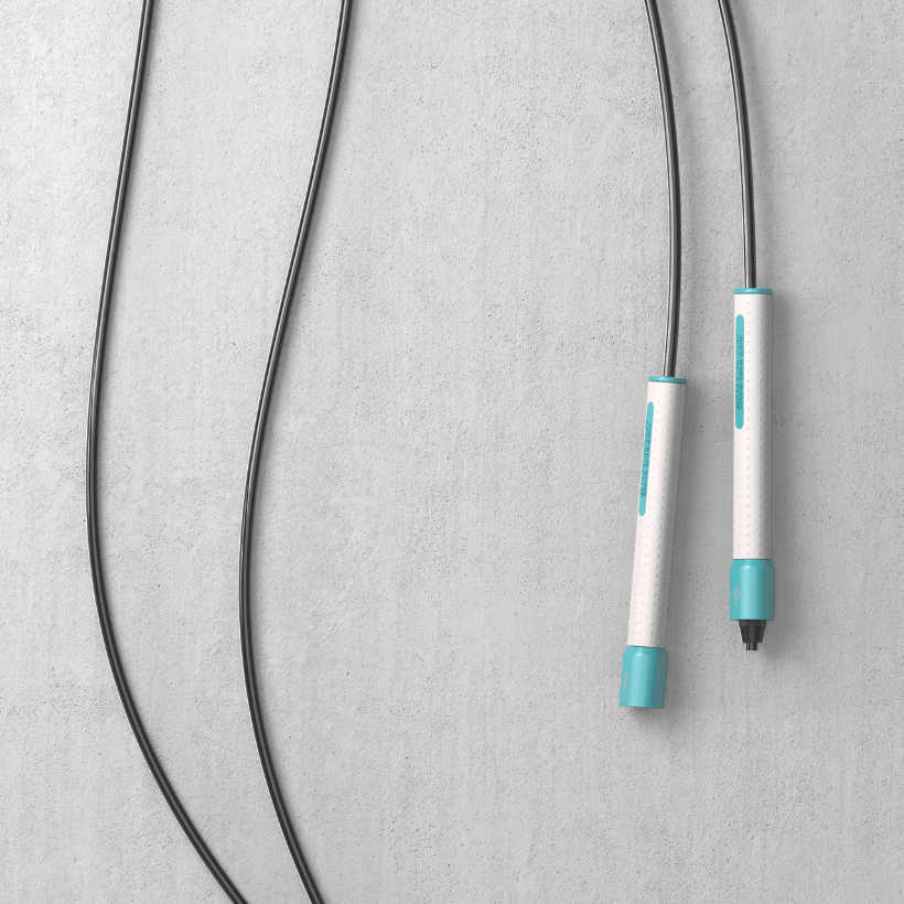 Freestyle Rope White Handles / Black Rope